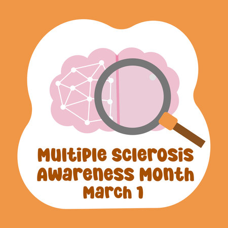 For the finest Multiple Sclerosis Awareness Month celebration, use the vector graphic depicting the disease.のイラスト素材