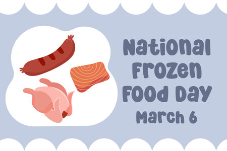 For the ultimate National Frozen Food Day celebration, use this vector image.のイラスト素材