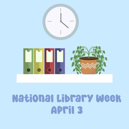 vector graphic of National Library Week  ideal for National Library Week  celebration.
