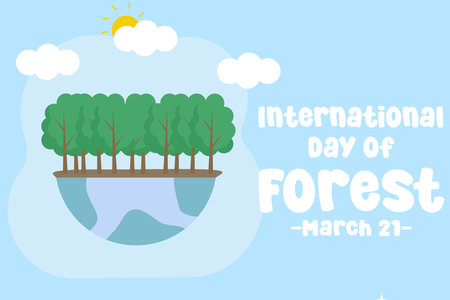 vector graphic of International Day of Forests ideal for International Day of Forests celebration.のイラスト素材