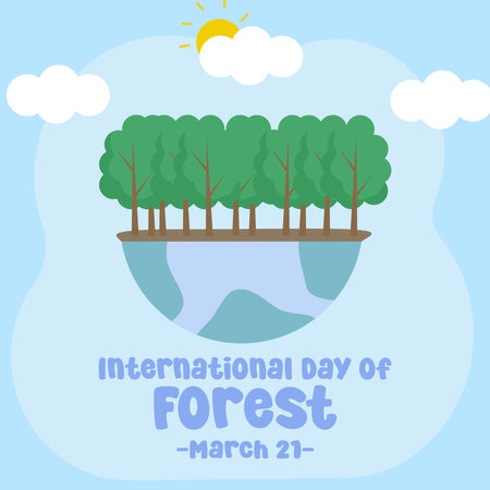 vector graphic of International Day of Forests ideal for International Day of Forests celebration.のイラスト素材