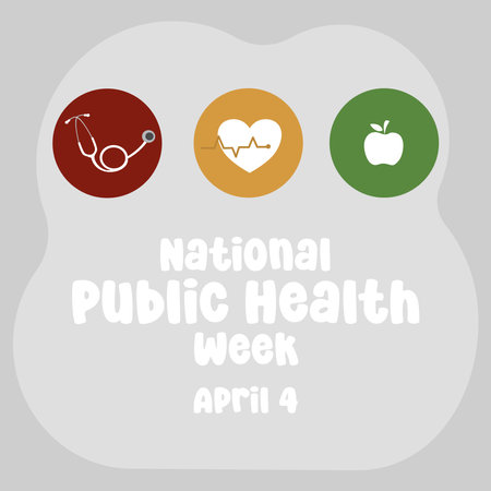 vector graphic of National Public Health Week ideal for National Public Health Week celebration.のイラスト素材