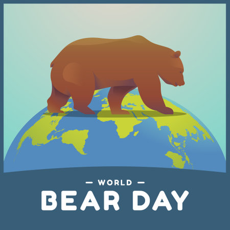 vector graphic of World Bear Day ideal for World Bear Day celebration.のイラスト素材