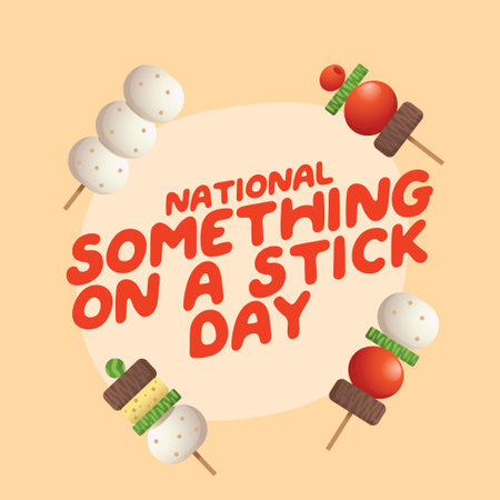 vector graphic of National Something On a Stick Day ideal for National Something On a Stick Day celebration.のイラスト素材