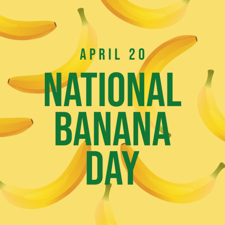 vector graphic of National Banana Day ideal for National Banana Day celebration.のイラスト素材