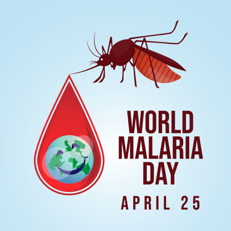 vector graphic of World Malaria Day ideal for World Malaria Day celebration.のイラスト素材