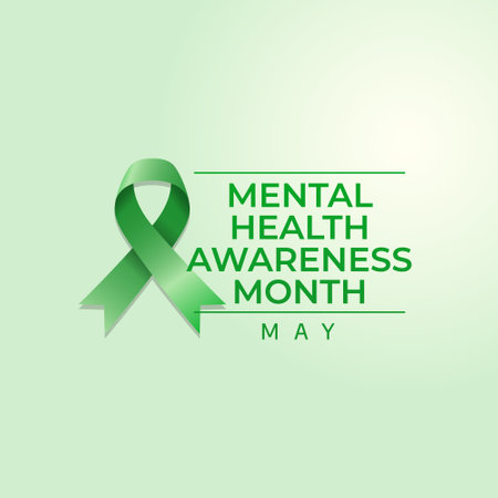vector graphic of Mental Health Awareness Month ideal for Mental Health Awareness Month celebration.のイラスト素材