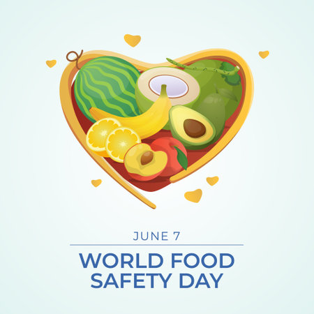 vector graphic of World Food Safety Day ideal for World Food Safety Day celebration.のイラスト素材