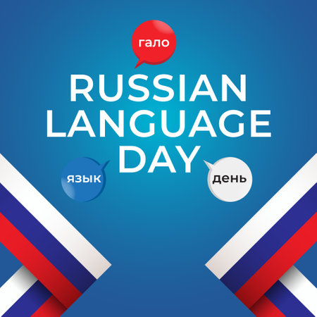 vector graphic of Russian Language Day ideal for Russian Language Day celebration.のイラスト素材