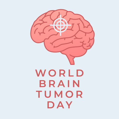 vector graphic of World Brain Tumour Day ideal for World Brain Tumour Day celebration.のイラスト素材