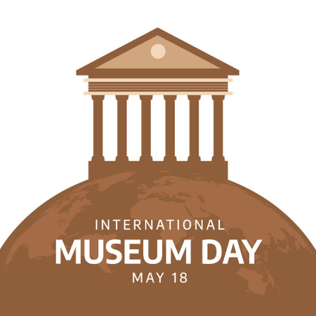vector graphic of International Museum Day ideal for International Museum Day celebration.のイラスト素材