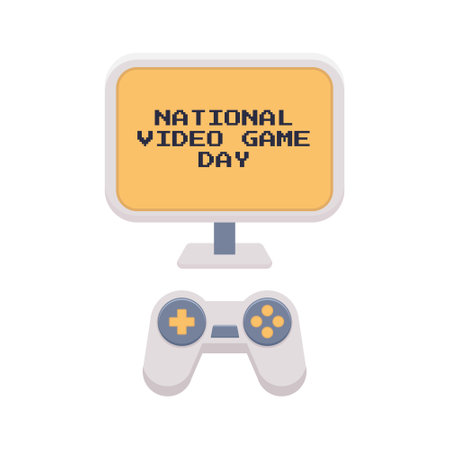 vector graphic of National Video Game Day ideal for National Video Game Day celebration.のイラスト素材