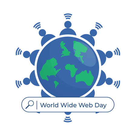 vector graphic of World Wide Web Day ideal for World Wide Web Day celebration.のイラスト素材