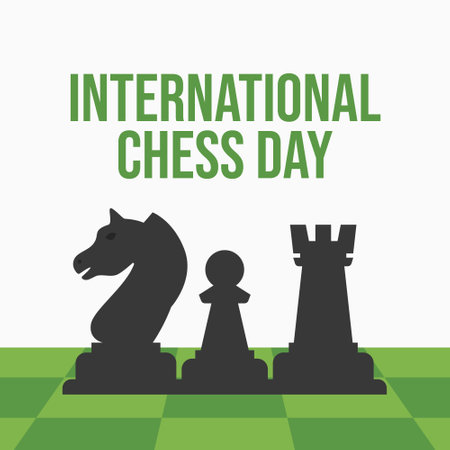 vector graphic of International Chess Day ideal for International Chess Day celebration.のイラスト素材