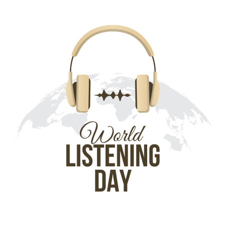 vector graphic of World Listening Day ideal for World Listening Day celebration.のイラスト素材