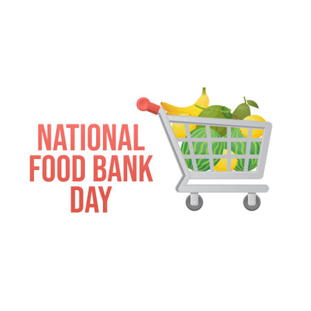 vector graphic of National Food Bank Day ideal for National Food Bank Day celebration.のイラスト素材