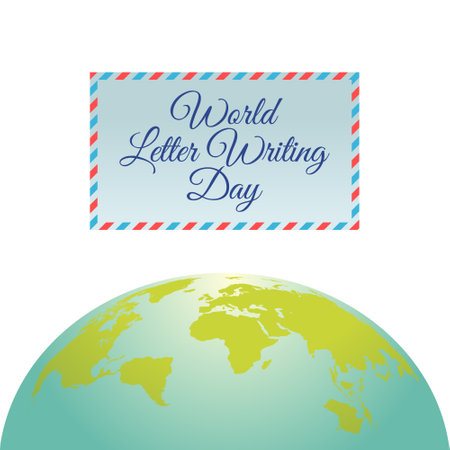 vector graphic of World Letter Writing Day ideal for World Letter Writing Day celebration.のイラスト素材