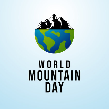 vector graphic of Mountain Day ideal for Mountain Day celebration.のイラスト素材