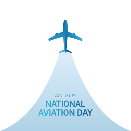 vector graphic of National Aviation Day ideal for National Aviation Day celebration.のイラスト素材