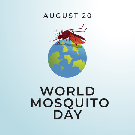 vector graphic of World Mosquito Day ideal for World Mosquito Day celebration.のイラスト素材