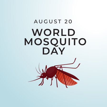 vector graphic of World Mosquito Day ideal for World Mosquito Day celebration.のイラスト素材