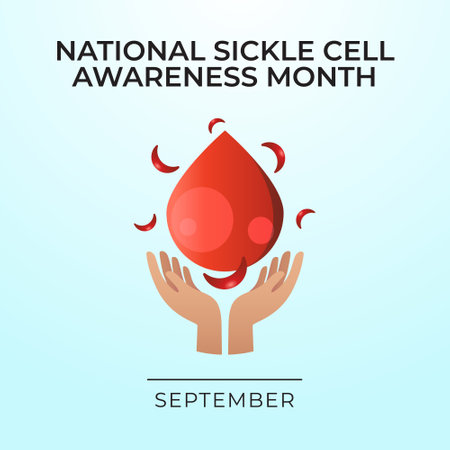 vector graphic of National Sickle Cell Awareness Month ideal for National Sickle Cell Awareness Month celebration.のイラスト素材