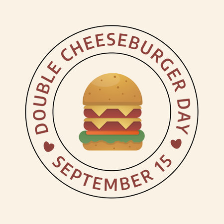 vector graphic of National Double Cheeseburger Day ideal for National Double Cheeseburger Day celebration.のイラスト素材