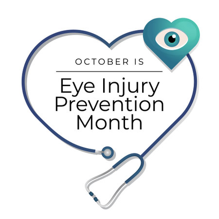 vector graphic of Eye Injury Prevention Month ideal for Eye Injury Prevention Month celebration.のイラスト素材