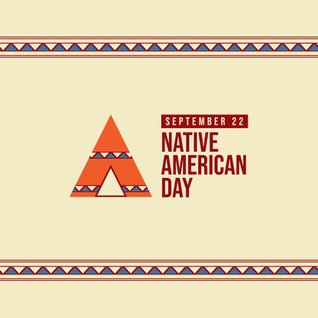 vector graphic of Native American Day ideal for Native American Day celebration.のイラスト素材