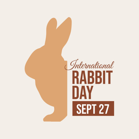 vector graphic of International Rabbit Day ideal for International Rabbit Day celebration.のイラスト素材
