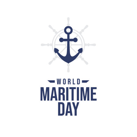 vector graphic of World Maritime Day ideal for World Maritime Day celebration.のイラスト素材
