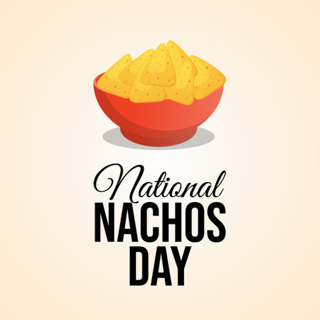 vector graphic of National Nachos Day ideal for National Nachos Day celebration.のイラスト素材