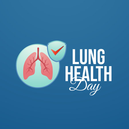 vector graphic of Lung Health Day ideal for Lung Health Day celebration.のイラスト素材