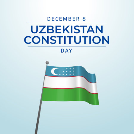 vector graphic of Uzbekistan Constitution Day ideal for Uzbekistan Constitution Day celebration.のイラスト素材
