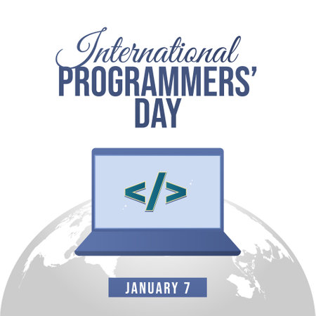 vector graphic of International Programmers Day ideal for International Programmers Day celebration.のイラスト素材