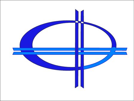 blue logo design, consisting of circles and lines where the values of x and y, work and play are connected or bound in a process or activityのイラスト素材