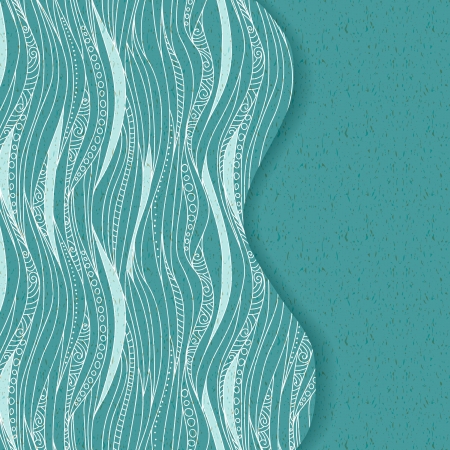 decorative background with waves and a place for textのイラスト素材