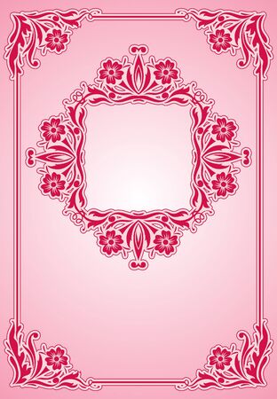 vintage background with frame のイラスト素材