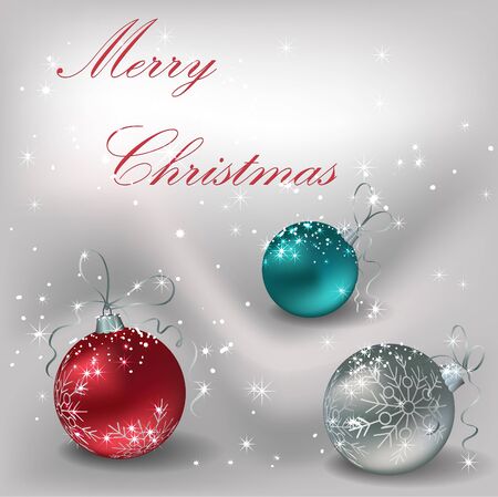 christmas background with ballsのイラスト素材