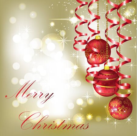 christmas background with ballsのイラスト素材