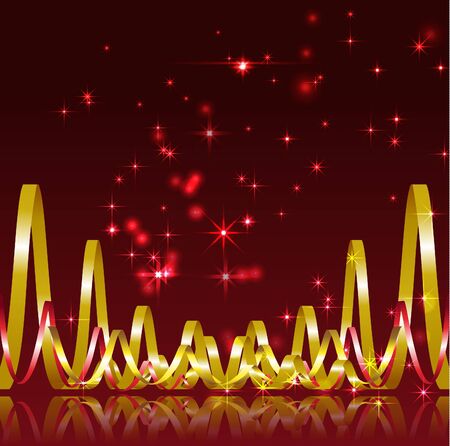 Christmas background with serpentine のイラスト素材