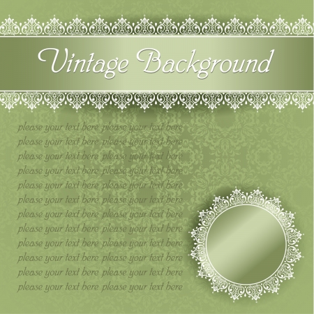 green vintage template for the certificateのイラスト素材