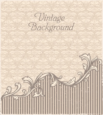 Vintage frame and seamless pattern のイラスト素材