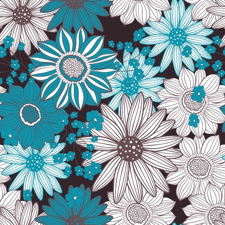 seamless floral patternのイラスト素材