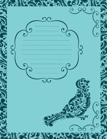 background with a bird のイラスト素材