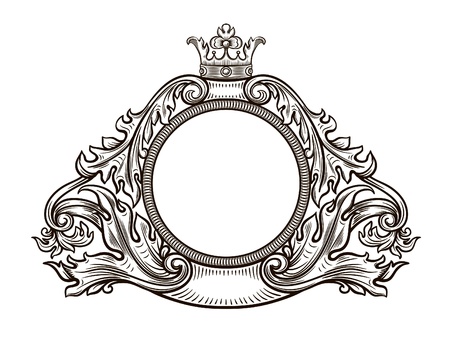 Black and white vignette, in isolation.のイラスト素材