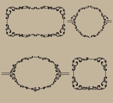 set of frames decorative のイラスト素材