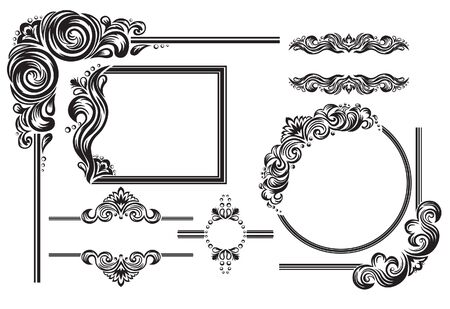 decorative frames set のイラスト素材