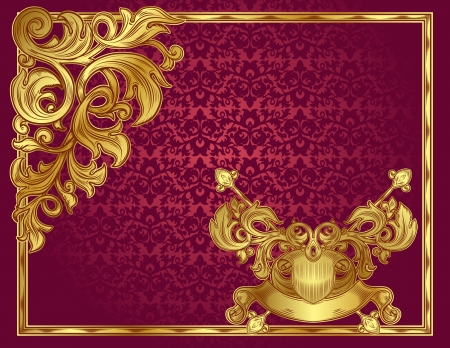 ornate blank, all the elements are groupedのイラスト素材