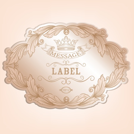 Vintage label with design elements のイラスト素材